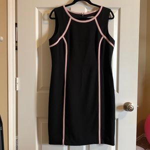 Kasper black and pink dress. Size 12.